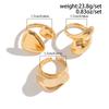 Fashion Sense Glossy Three-piece Ring Set Irregular Simple Water Drop Ring Alloy Personality Niche Design Sense Ring Daily Commuting for Women