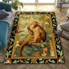 Black Cat Floral Garden Carpet Is Suitable For Living Room And Bedroom Doormats Office Balcony Decorative Carpet A11