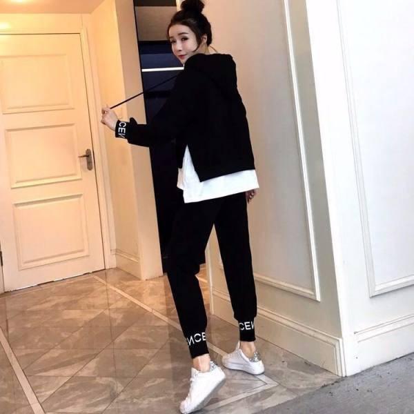 Grande Taille 5XL Ensemble de Sport 2 Pièces Automne pour Femmes Style Coréen Ins - Pantalon Décontracté & Pull à Capuche Ensemble de Mode