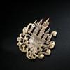 Rhinestone Castle Brooch for Women Vintage Palace Party Banquet Pin Gifts
