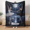 Custom Name Ballet Theme Printed Blanket - Perfect for Couch, Bed, Travel & Outdoor Use | Machine Washable, Cozy & Durable.