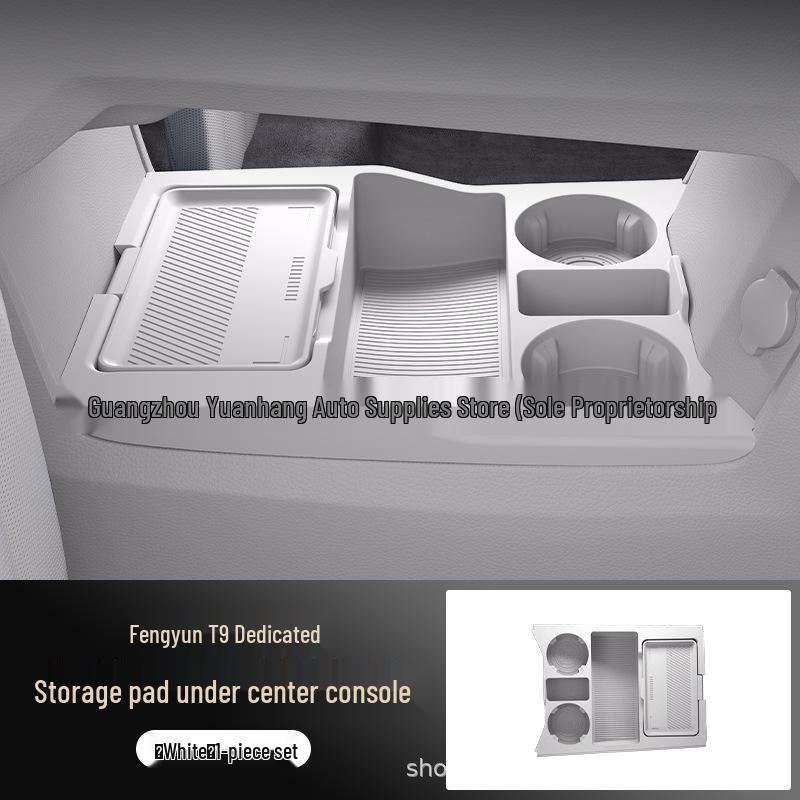 Compatible with 25 Chery Fengyun T9 Models: Center Console Lower Storage & Glasses Box Car Accessories.
