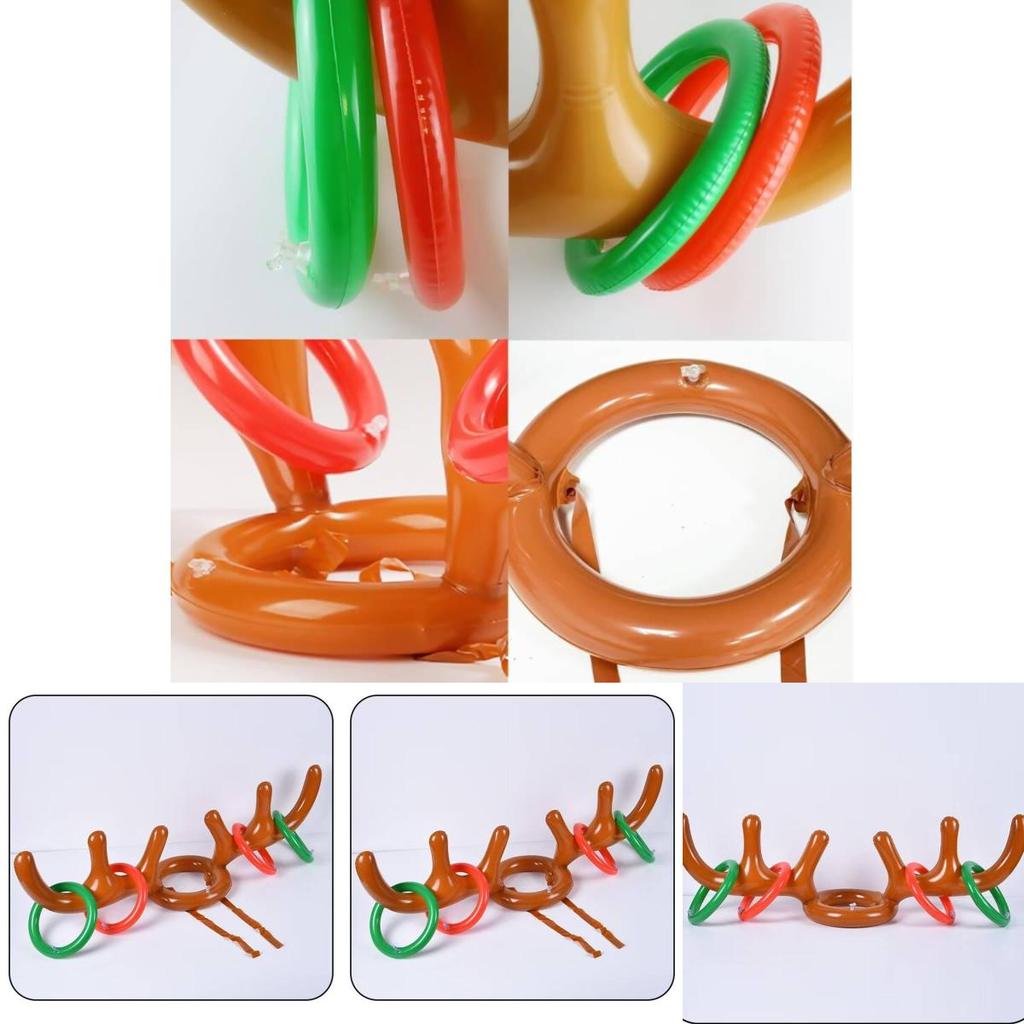 Inflatable Reindeer Horn Hat Toss Game For Christmas Party Fun And Family Engagement