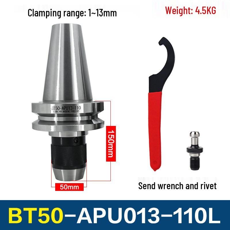 Self-Locking Tapered Tailstock Drill Chuck for CNC Lathe & Milling Machine