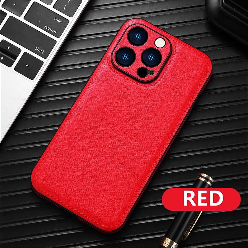 Luxury Solid Color Leather Bumper Soft Phone Case For iPhone 16 Pro Max 14 11 12 13 15 Pro Max Camera Lens Protection Back Cover