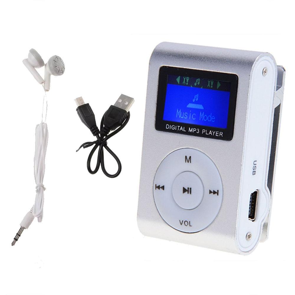 

with LCD Screen Portable Mini MP3 Player Lossless Sound Student Walkman Listen Music серебряный