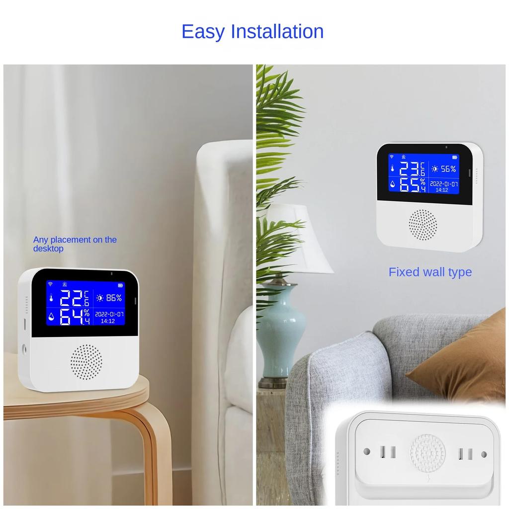 Tuya Smart WiFi Temperature Humidity Sensor LCD Display Devices Indoor Outdoor Thermometer Hygrometer Meter Supports Alexa