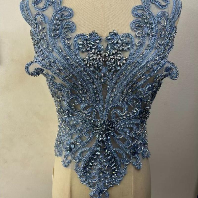 19 Barev Ručně Šité Korálky s Krystaly Krajka Našívací Nášivky s Kamínky na Korzet Šaty Dekorace pro Svatbu