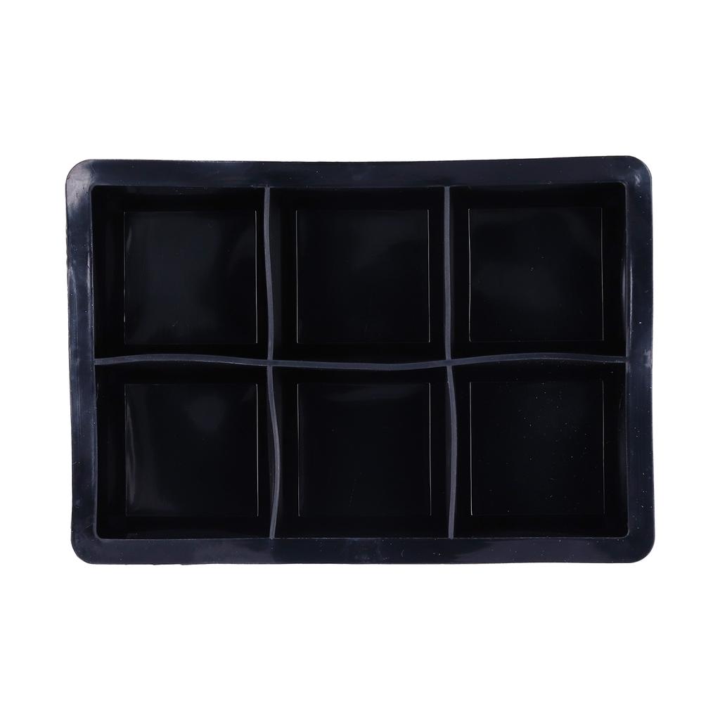 6er Eiswürfelform Silikon Flexibel Antihaft Eisbereiter für Whiskey Cocktails