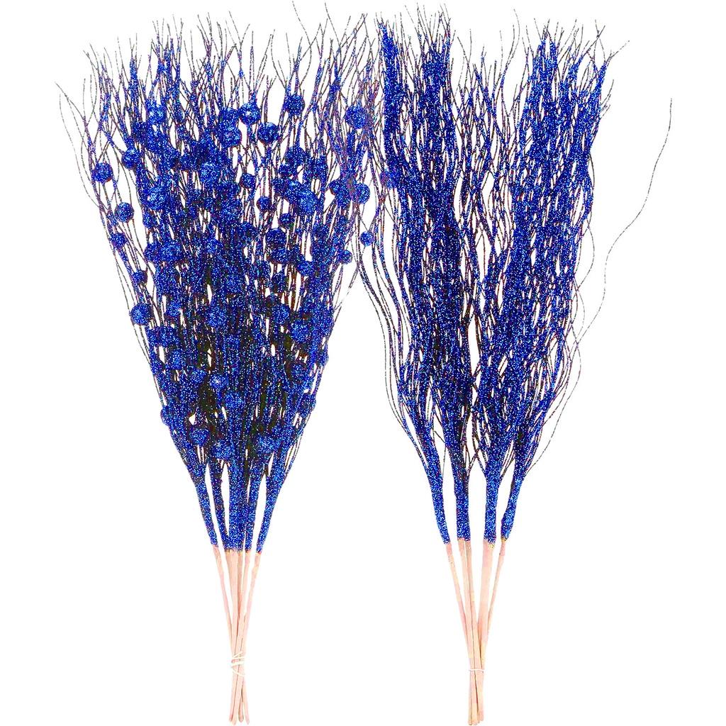 2 st Juldekoration Konstgjorda Blommor Glitter Bär Julgransprydnader för Heminredning Nyår 2026 Festtillbehör