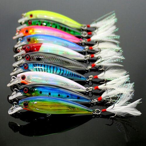 Lot New Kinds Of Fishing Lures Crank Baits Hooks Minnow Baits Crank Tackle