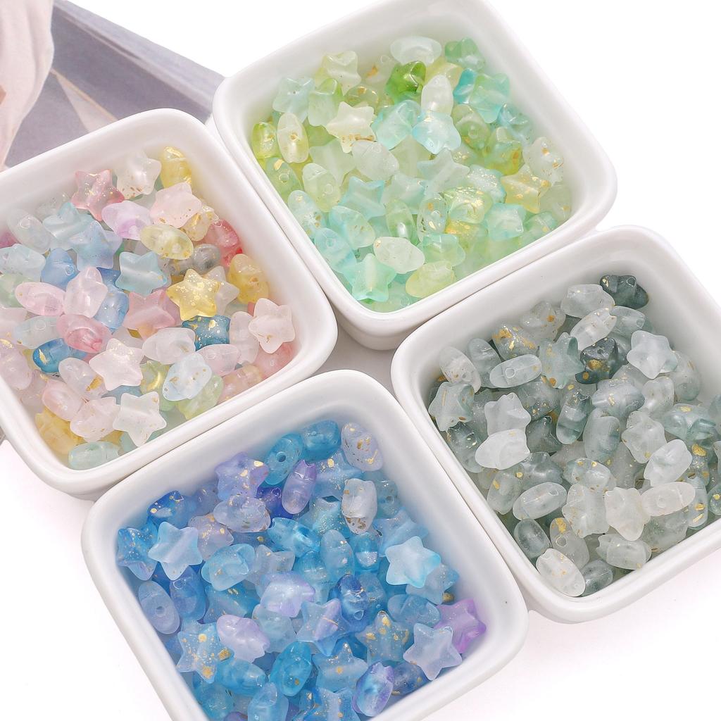 50Pcs Acrylic Star Beads For DIY Necklace Bracelet Earrings Jewelry Making Craft Accessories