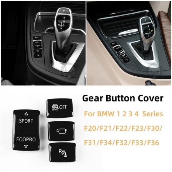 4PCS For BMW 1 2 3 4 Series F20/F21/F32/F30 Black Gear Shift Switch Button Cover