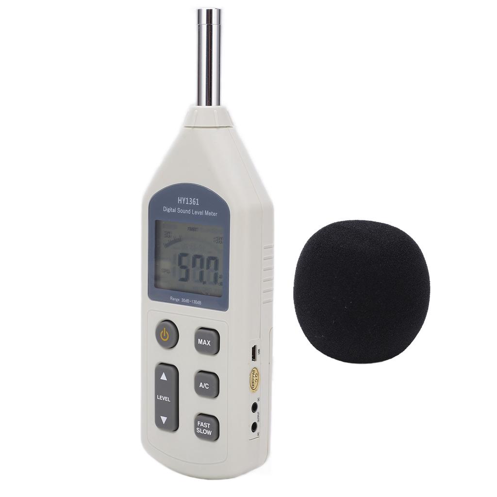 HY‑1361 Digital Sound Level Meter Handheld LCD Screen USB Decibel Monitor Noise Recorder 30‑130dBA 35‑130dBC
