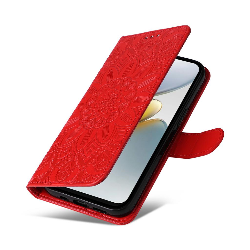 Leather Case for TECNO Spark Go 2025/Spark Go 1/Pop 9 4G Sunflower Imprint Wallet Phone Cover