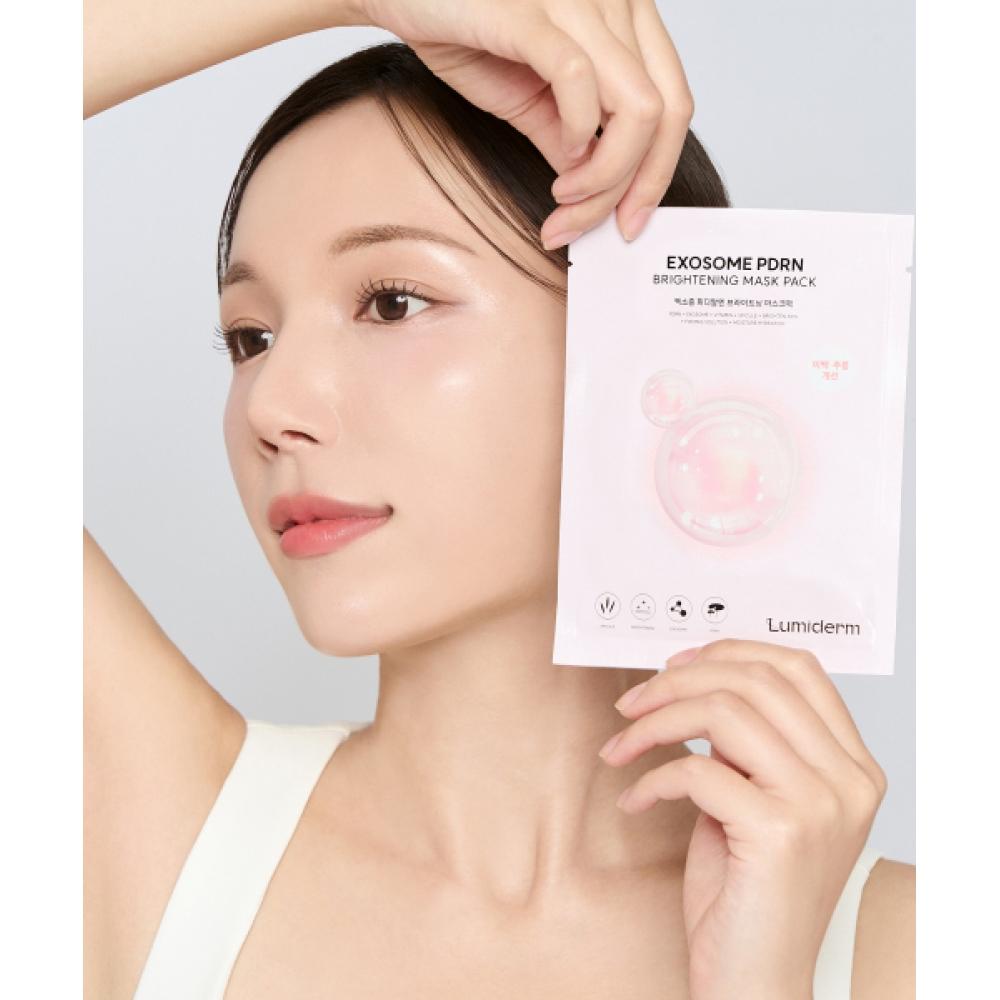 Lumiderm [9Pack] Real Collagen Skin Fit + Exosome Pdrn Brightening Duo Mask Pack Set  5ml Free Niacinamide Cream 