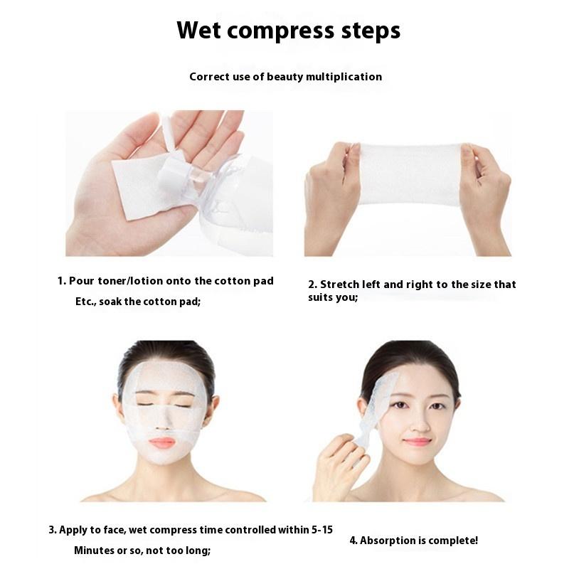 210/240 Pcs Stretchable Wet Compress Cotton Pads Open Type Facial Moisturizing Makeup Remover Cotton Ultra-Thin