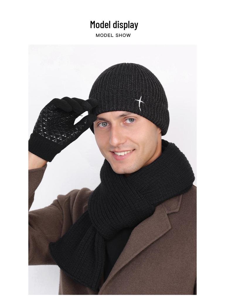 Men's Woolen Beanie for Large Heads - Thick, Warm, Breathable, Sweat-Proof, Ideal for Autumn & Winter
