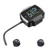 Motorcycle TPMS with QC 3.0 USB Output Motorbike Tire Pressure Monitoring System LCD Display Temperature Monitoring Alarm System