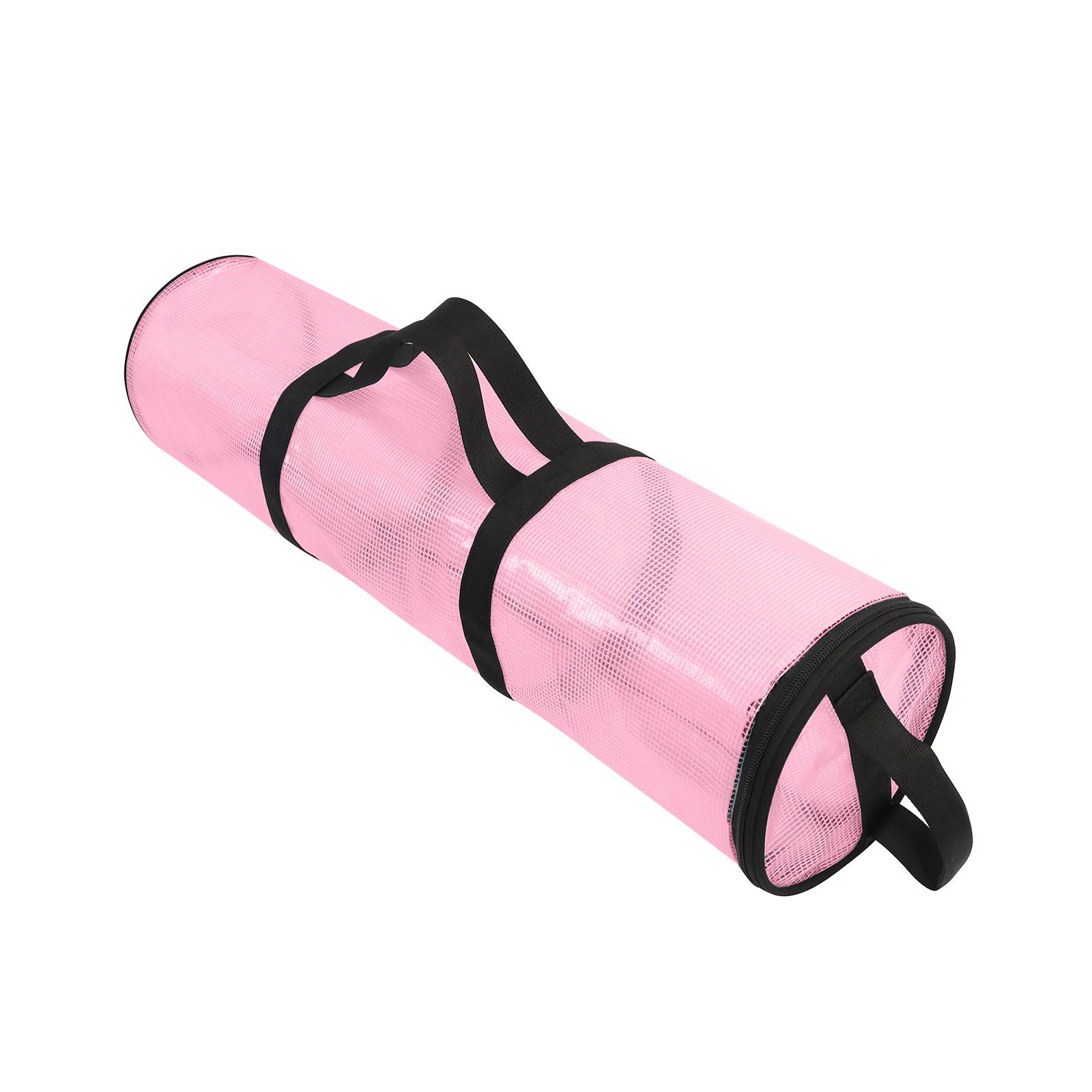 

PVC Transparent Storage Bag Cylinder Zipper Carrying Case 60CM Clear Durable Portable Organizer for Various Items One Size
