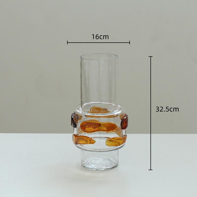 Прозрачная стеклянная ваза, аксессуары для цветочных композиций, ваза для цветов, прозрачные цветные пузырьковые аксессуары для украшения комнаты