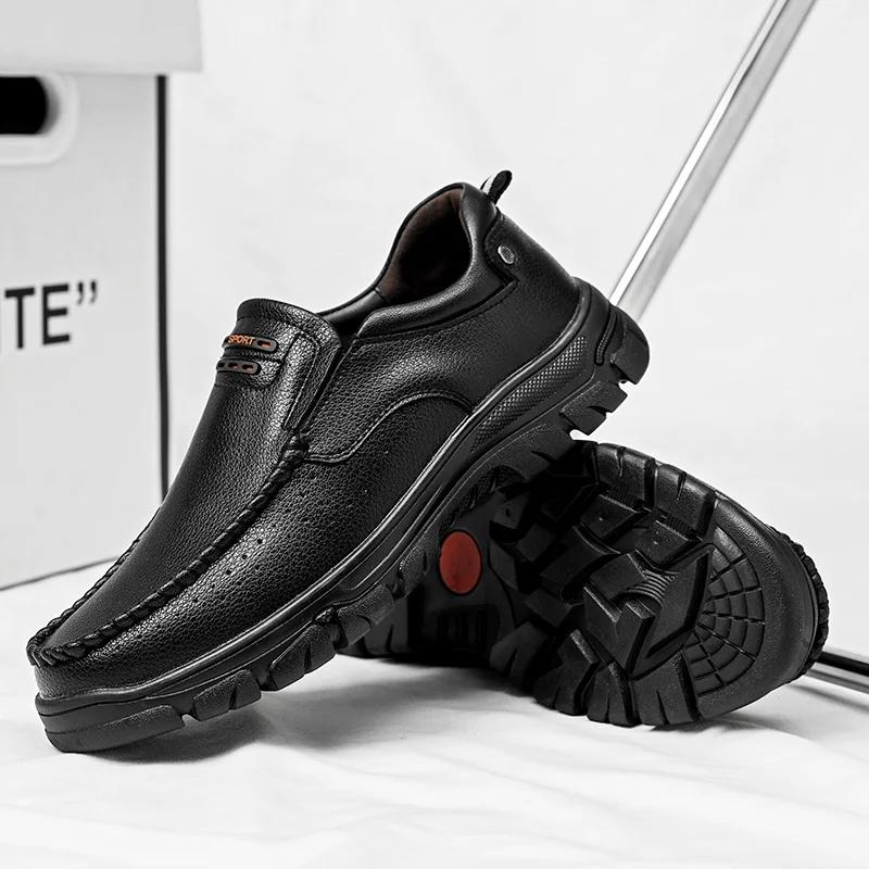 Fashion Genuine Leather Shoes For Man Leather Casual Shoes Fashion Business Oxford Shoes High Quality Designer Work Shoes