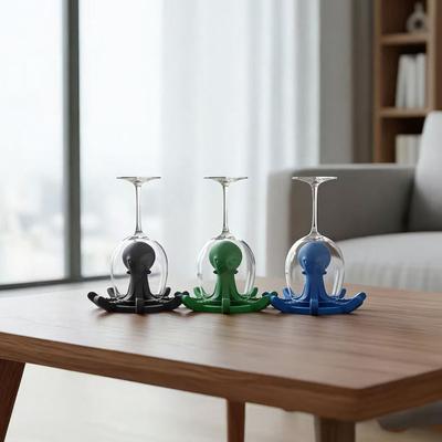 Yousheng Oktopus-förmiges Tassen-Trockengestell mit 8 Armen Kreativer PLA-Wasserflaschenhalter für Tassen Gläser Becher Platzsparender Arbeitsplatten-Organizer für