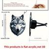 2D Flat Wolf Car Vent Clip Decorative Diffuser (fragrance Not Included), Car Interior Decoration, Aromatherapy Clip, Ideal for Holiday Gifts