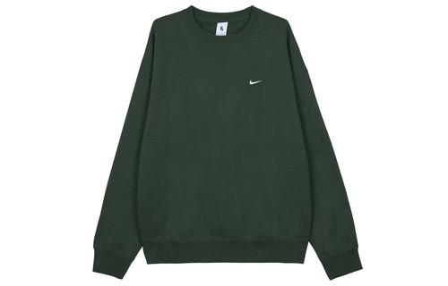 Nike Solid Color Casual Loose Crew Neck Sweatshirt DX1362-323 XL зелёный