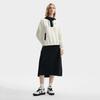 Fila White Minimalist Fashion Casual Color Block Versatile Hoodie Women hoodies F11W543206FWT