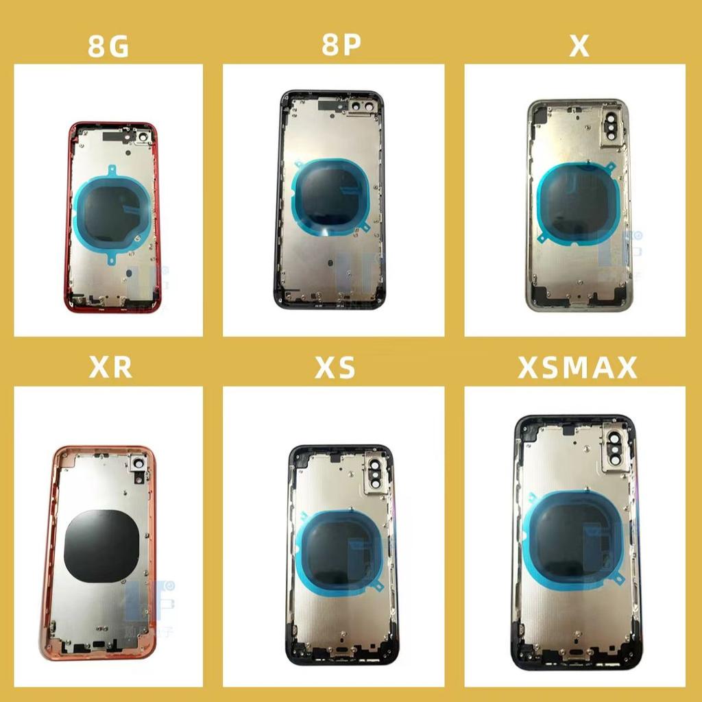 Back Housing for IPhone X  XS  Cover Battery Door Rear Cover Chassis Middle Frame with Glass Replacement Parts