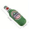 Giocattolo per Cani Squeaky a Forma di Bottiglia di Birra Realistica. Gioco Interattivo Resistente al Morso e all'Usura. Facile da pulire