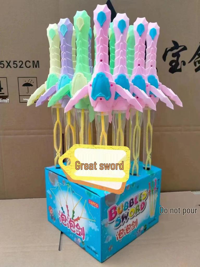 46CM Western Bubble Wand: Colorful Bubble Sword with Solution for Summer Fun