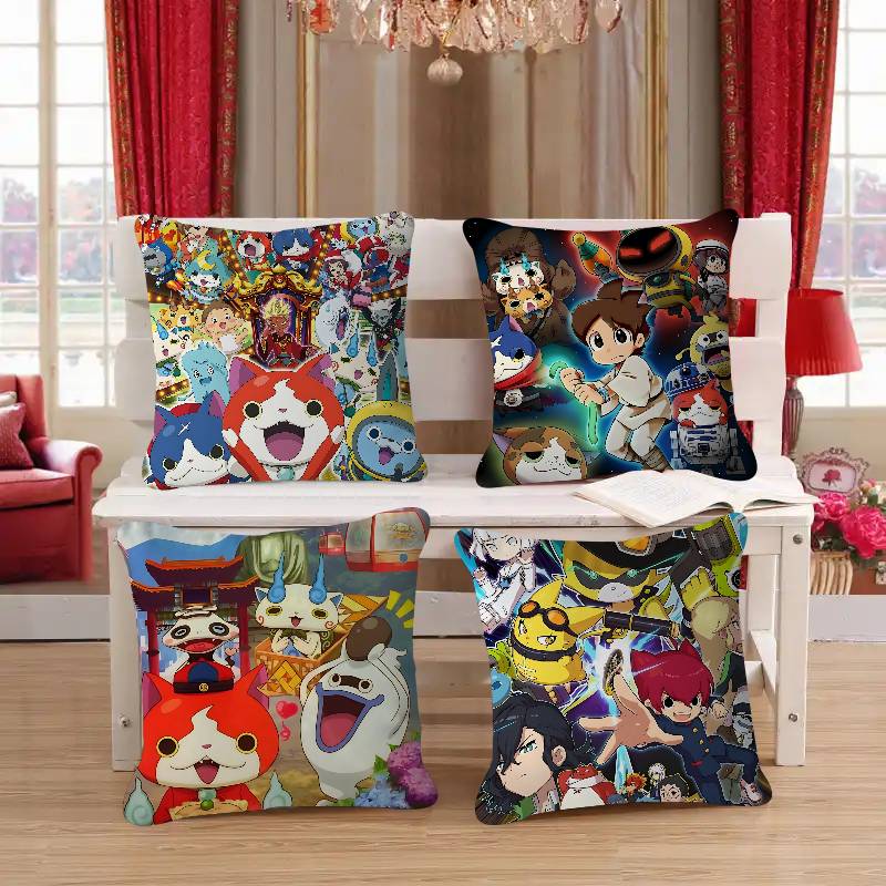 Game Yo-kai Watch Pillow Cover For Bedroom Room And Living Room Sofa Decorative Cushion Cover