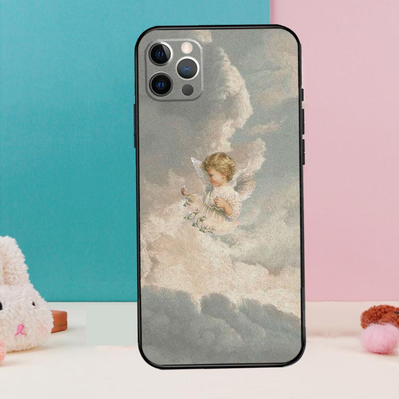Coque de téléphone esthétique Ange de la Renaissance Pour iPhone 17 Air 16 15 14 13 11 12 Pro Max 12 13 mini 15 16 Plus 16e Cover Coque