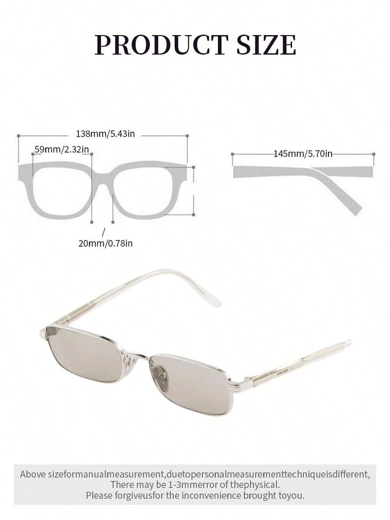 Prada SPRB54E Silver Rectangular Sunglasses
