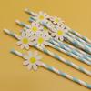 20pcs Degradable Daisy Straws Eco Friendly Drinking Straw Disposable Straws  Baby Shower