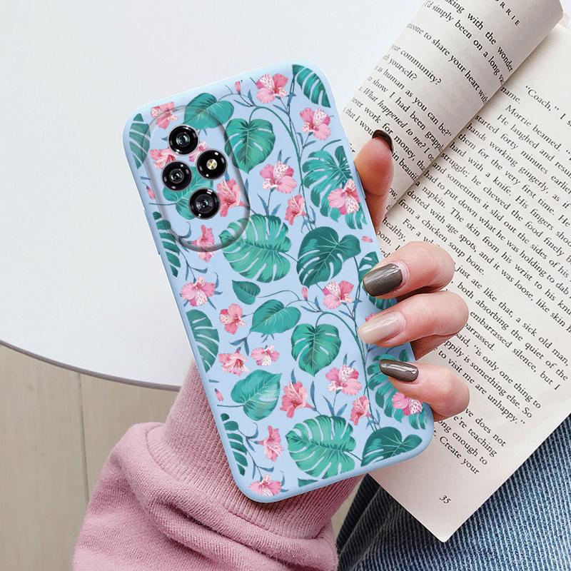 Beautiful Flowers For Honor 200 Case Cute Heart Leopard Print Cover Soft Silicone Matte Protective Funda For Honor 400 Lite Pro