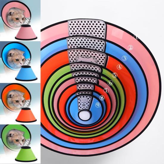 Pet Circle Solid Color Anti-licking Plastic Recovery Wound Protective Collar for Cat