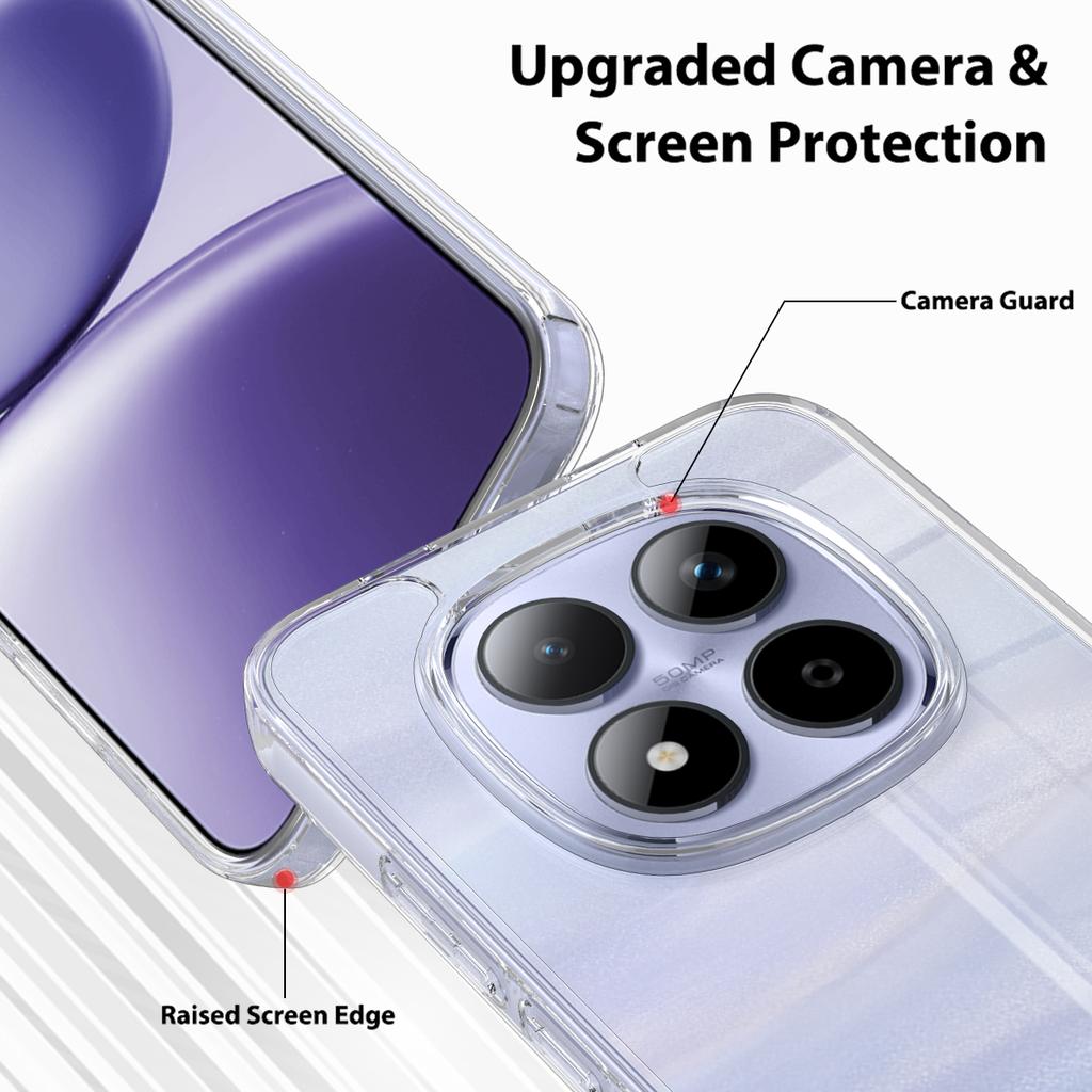 For Xiaomi Poco M8 Pro 5G/Redmi Note 15 Pro+ 5G (Global) Clear Phone Case TPU+Acrylic Shockproof Phone Back Cover