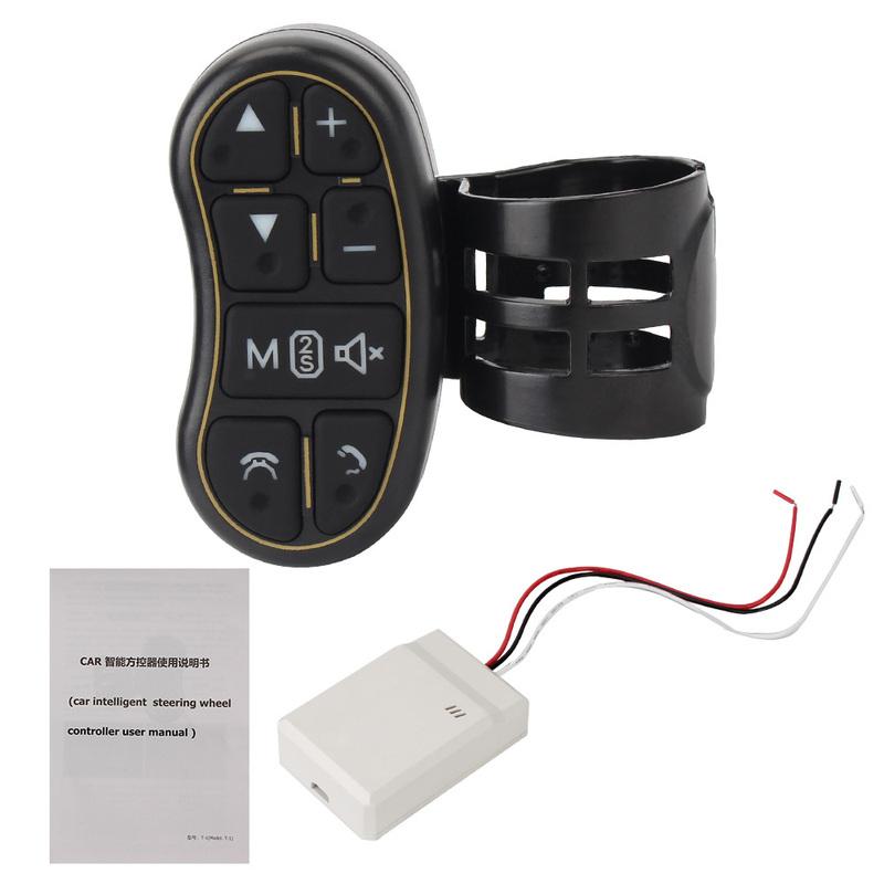 Car Navigation DVD Steering Wheel Controller Wireless Remote Control Applicable Universal Steering Button Auto Accessories Tools