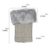 Winter Womens Ladies Knitted Boot Cuffs Fur Knit Toppers Boot Socks Leg Warmers