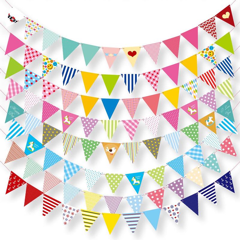 Colorful Cartoon Bunting for School, Birthday, or Kindergarten Décor
