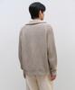 Musinsa Standard Relaxed Ribbed Half Zip Knit [Oatmeal]