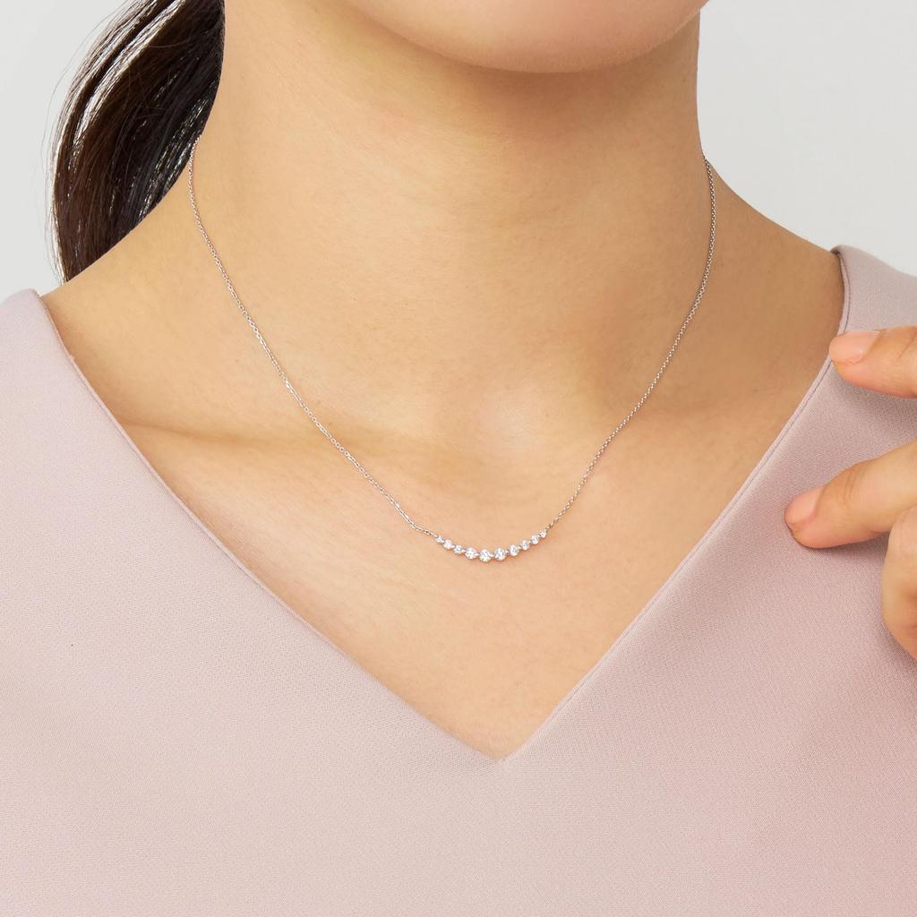 Platinum Diamond Necklace Lure APVN150540DI [Vendome Aoyama] [Official] 0.3ct