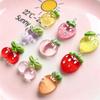 10Pcs/Pack Transparent Fruit Flatback Charms Lemon Peach For Earring Hairpin Accessories
