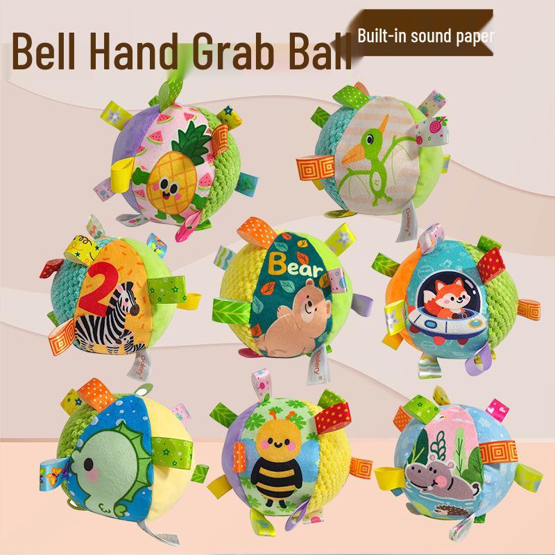 Cartoon Animal Sensory Rattle Ball: Soothing Toy for Baby's Sensory Development (0-3 Years)