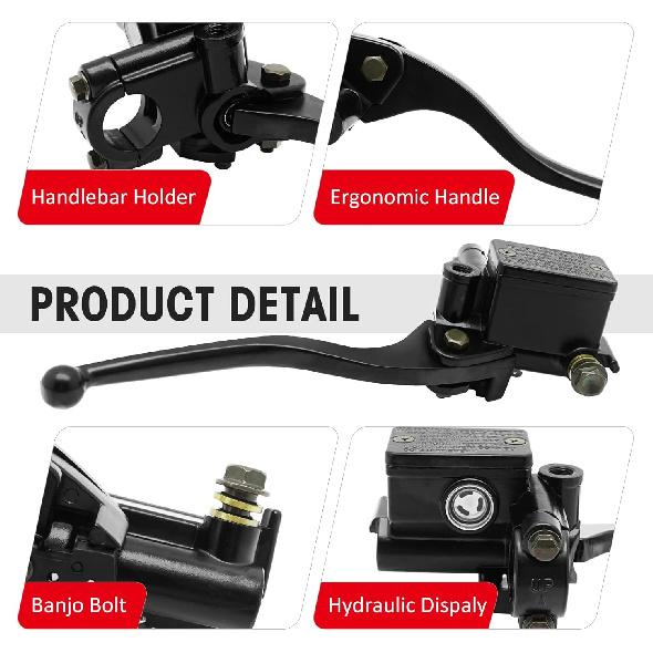 Front Brake Master Cylinder Compatible With Suzuki KingQuad QuadRunner QuadSport QuadRacer Eiger Von Ozark QuadMaster LTA LTF OEM#59600-44B11