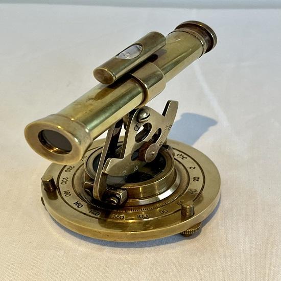 Zlatý mosazný stolní dalekohled, kompas a šestinedělí ve stylu vintage, dárek s miniaplikací