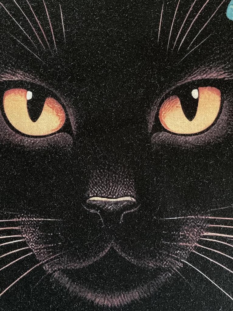 Hand Towel from All Over the Black Cat In Kimono Ukiyo-e World